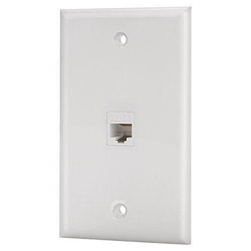 IBL-1 Port Cat6 Keystone Ethernet Female to Female Wall Plate White - Image 3