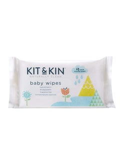 Kit & Kin Kit & Kin Biodegradable Baby Wipes | Plastic-Free & 99% Water Wipes | 0% Chlorine, Alcohol, Parabens or Perfumes Wet Wipes | Every Pack Helps Protect Rainforests | 60 Count, Pack of 2 