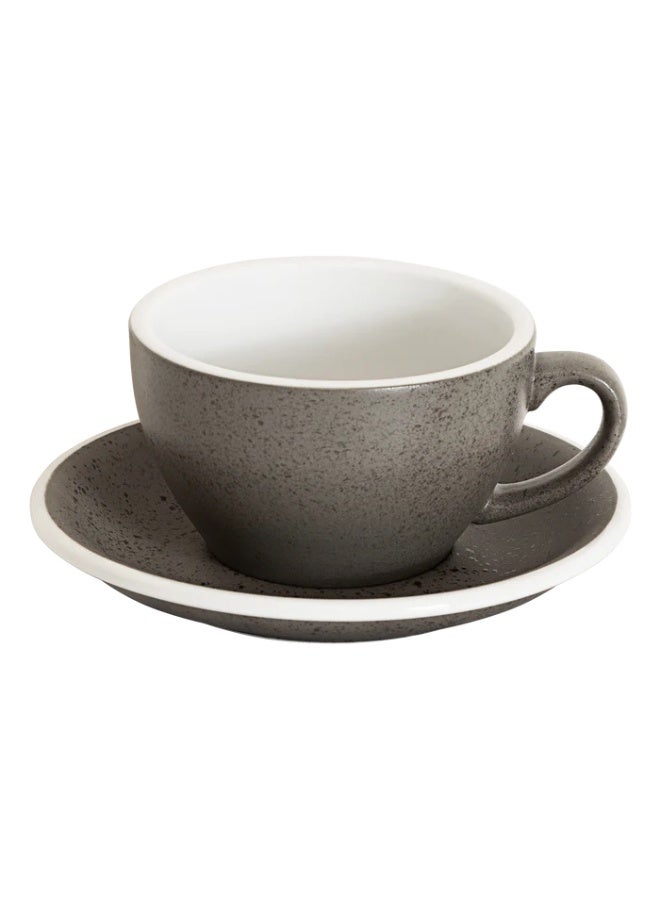 Loveramics Egg 250ml Porcelain Cappuccino Cup And Saucer Granite