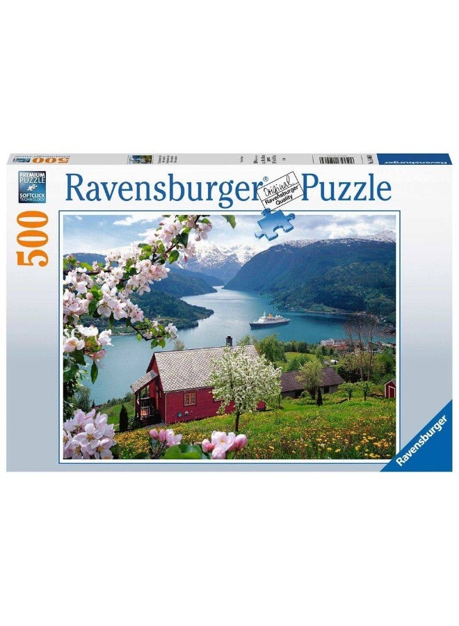 Ravensburger Scandinavian Idyll Beautiful View Jigsaw Puzzle (500 Pieces) - Image 1