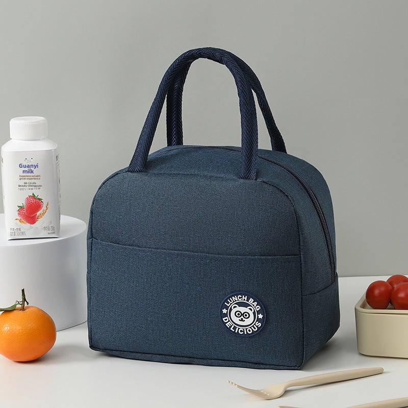 Insulated Lunch Bag Carry Tote for Work Navy blue 