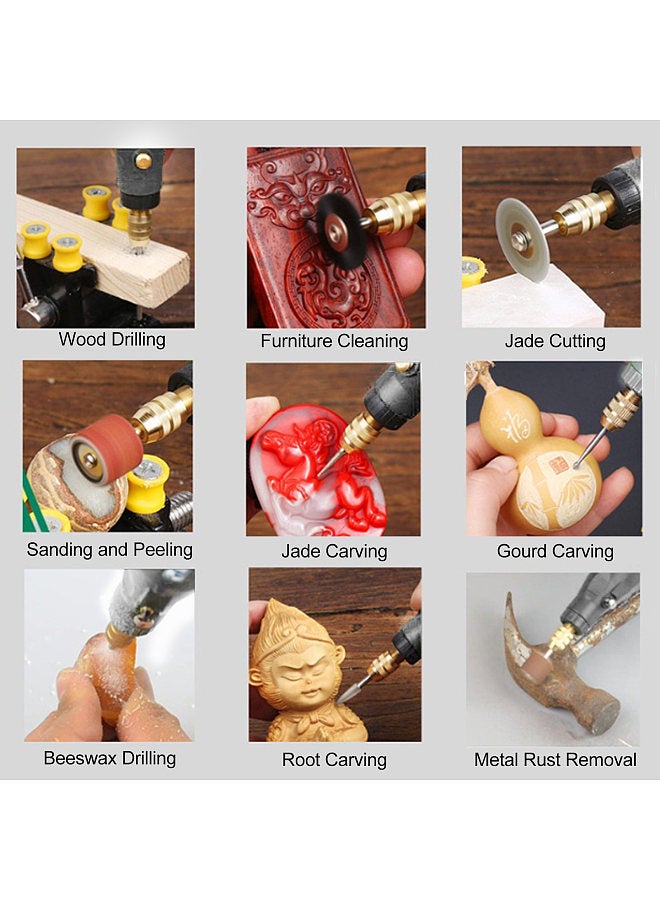 Mini Cordless Rotary Tool with With Digital Display Screen 3-Speed Grinder Kit with 43Pcs Accessories Type-C Charging Art Craft Tool for Grinding Cutting Engraving Drilling and Small DIY Crafts  - Image 3