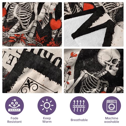 Juratar Gifts for Him Her, Anniversary Halloween Blanket for Women Men, Birthday Gifts for Boyfriend Girlfriend, I Love You Gift, Engagement, Wedding Gift for Wife, Husband, Couple, 60"X50" - Image 5