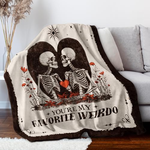 Juratar Gifts for Him Her, Anniversary Halloween Blanket for Women Men, Birthday Gifts for Boyfriend Girlfriend, I Love You Gift, Engagement, Wedding Gift for Wife, Husband, Couple, 60"X50" - Image 3