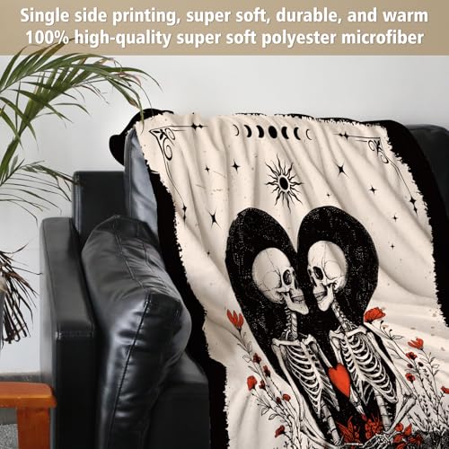 Juratar Gifts for Him Her, Anniversary Halloween Blanket for Women Men, Birthday Gifts for Boyfriend Girlfriend, I Love You Gift, Engagement, Wedding Gift for Wife, Husband, Couple, 60"X50" - Image 4