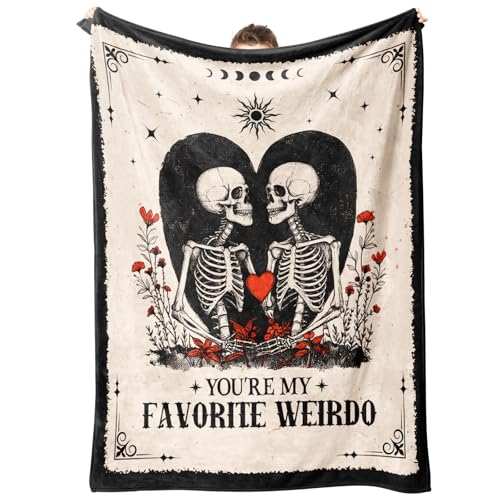 Juratar Gifts for Him Her, Anniversary Halloween Blanket for Women Men, Birthday Gifts for Boyfriend Girlfriend, I Love You Gift, Engagement, Wedding Gift for Wife, Husband, Couple, 60"X50" - Image 1