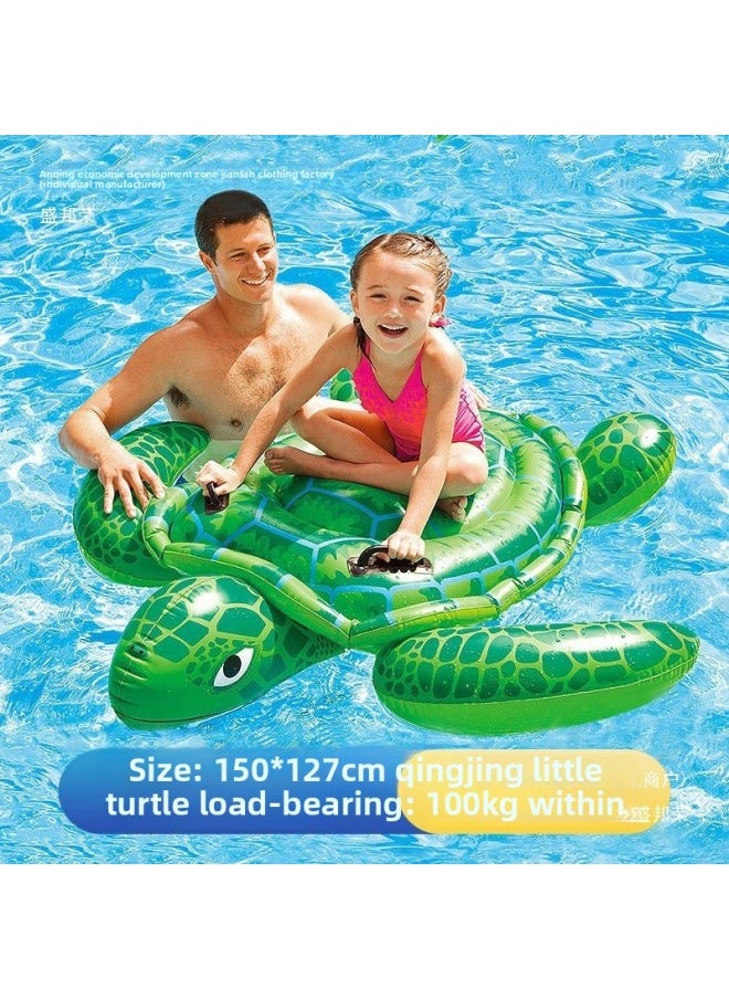 Generic - Shaped Swimming Ring Inflatable Mount Shark Children's Water Toy Adult Dolphin Black Whale Surfing Internet Red-Inflated Inner Diameter:Thickened Large Tk + Manual Pump - Comes With Water Spray Gun - Image 1