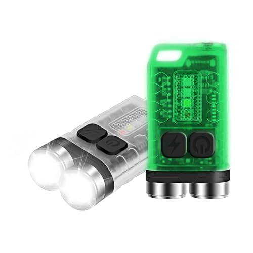 BORUIT V3 Mini Powerful Keychain Flashlights with Red UV Blue Light,High Lumens 900LM USB-C Rechargeable Small Pocket EDC LED Flash Light-12 Modes,IP65 Waterproof,Tail Magnet - Image 1