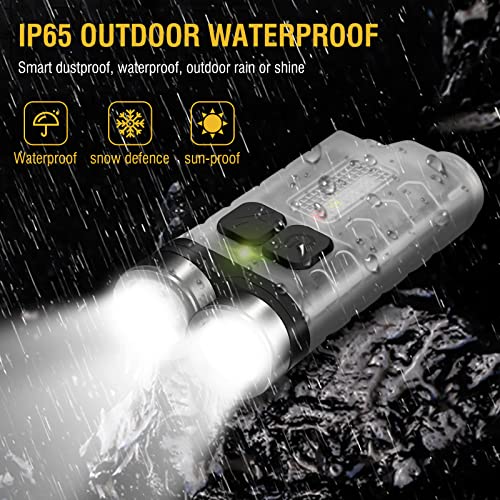 BORUIT V3 Mini Powerful Keychain Flashlights with Red UV Blue Light,High Lumens 900LM USB-C Rechargeable Small Pocket EDC LED Flash Light-12 Modes,IP65 Waterproof,Tail Magnet - Image 4
