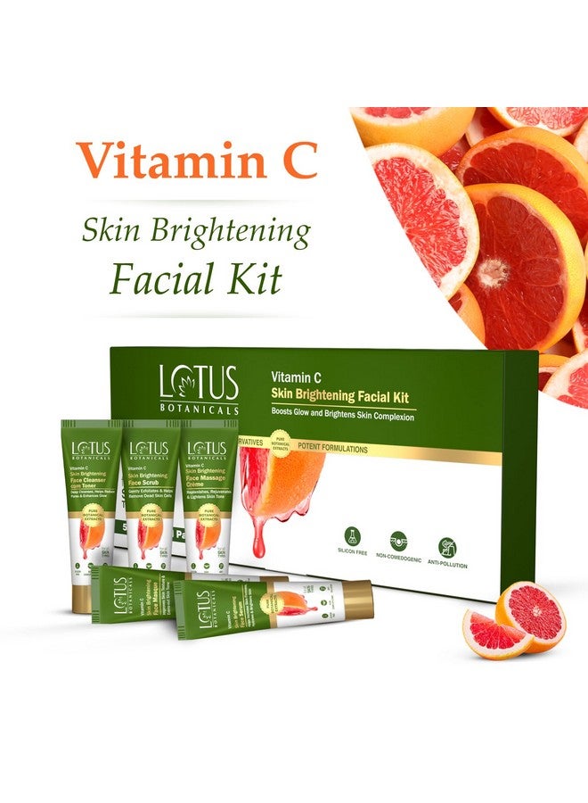 LOTUS BOTANICALS Vitamin C Skin Brightening Facial Kit |Boosts Glow | Brightens Skin Complexion | 5 Step Facial Pack Suitable For All Skin Types  - Image 3
