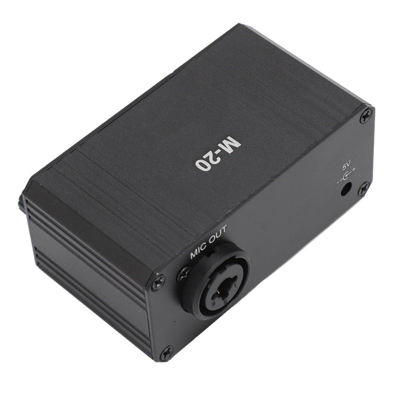 Microphone Preamplifier 48V Phantom Power XLR Output High Gain For Dynamic Condenser Microphones Metal Case - Image 5