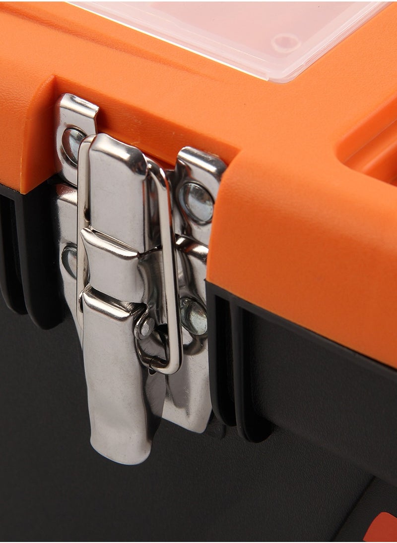 KSEIBI Plastic Tool Box Set/Steel Lock 3-PC Set, Plastic, Size 13-16.5-19", Big and Small Plastic Box with Handle, Tool Organizer Storage Box, for Workshops and Craft Rooms, Easy to Carry.  - Image 2