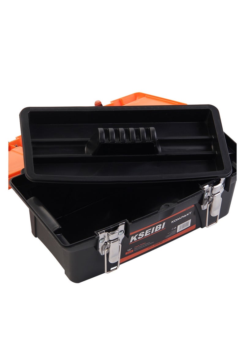 KSEIBI Plastic Tool Box Set/Steel Lock 3-PC Set, Plastic, Size 13-16.5-19", Big and Small Plastic Box with Handle, Tool Organizer Storage Box, for Workshops and Craft Rooms, Easy to Carry.  - Image 4