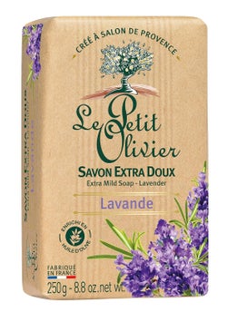 LE PETIT OLIVIER Le Petit Olivier Extra Mild Soap  Lavender  Gently Cleanses Skin  Delicately Perfumed  Vegetable Origin Based  88 Oz 