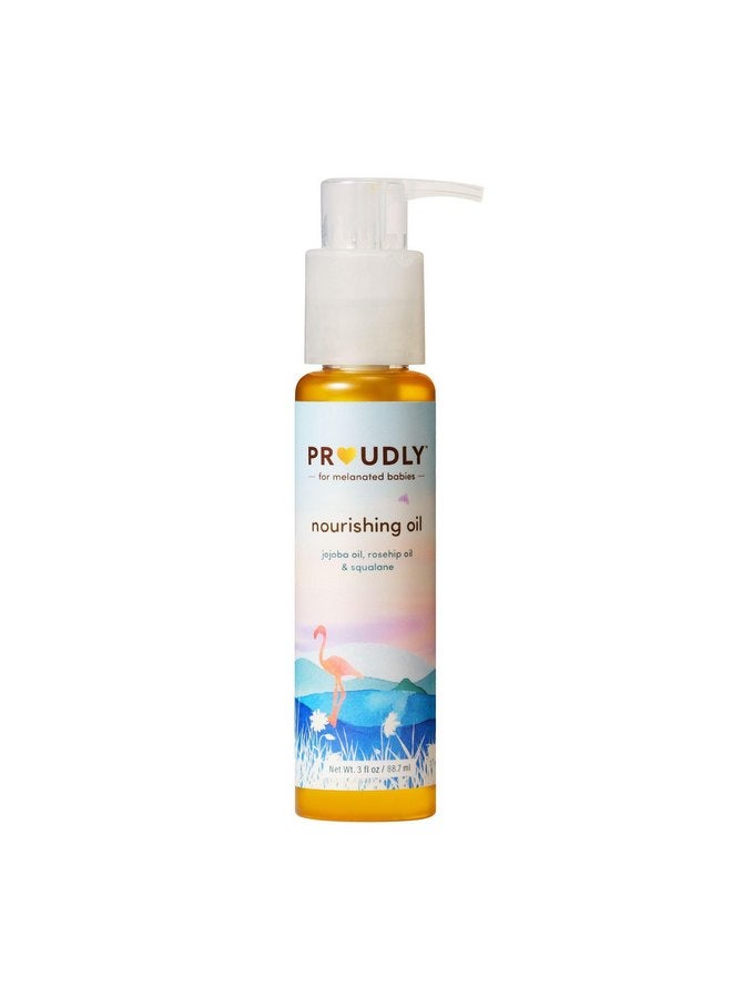 PROUDLY Nourishing Baby Oil - Blend of Premium Oils, Squalane, and Vitamin E for Dry Skin and Even Great for Textured Hair - Baby Massage Oil, Locks in Moisture - 3oz - Image 1