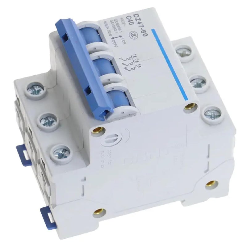 DZ47 60 3 Pole 1 Amp 400V C Type MCB Circuit Breaker 1P 20A For Lighting - Image 3