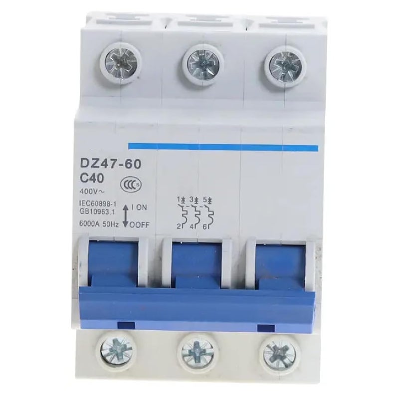 DZ47 60 3 Pole 1 Amp 400V C Type MCB Circuit Breaker 1P 20A For Lighting - Image 1
