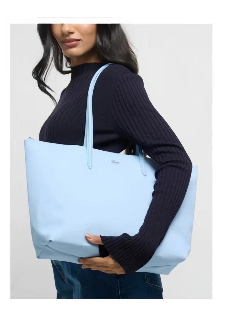 لاكوست خواتین کا بڑا 12.12 کانسیپٹ زپ ٹوٹ بیگ، خواتین کا ہینڈ ہیلڈ شولڈر بیگ، فیشن ورسٹائل بڑی صلاحیت والا بیگ، خواتین کا شاپر ٹوٹ بیگ، 45 سینٹی میٹر * 30 سینٹی میٹر * 12 سینٹی میٹر-نرم نیلا - Image 3