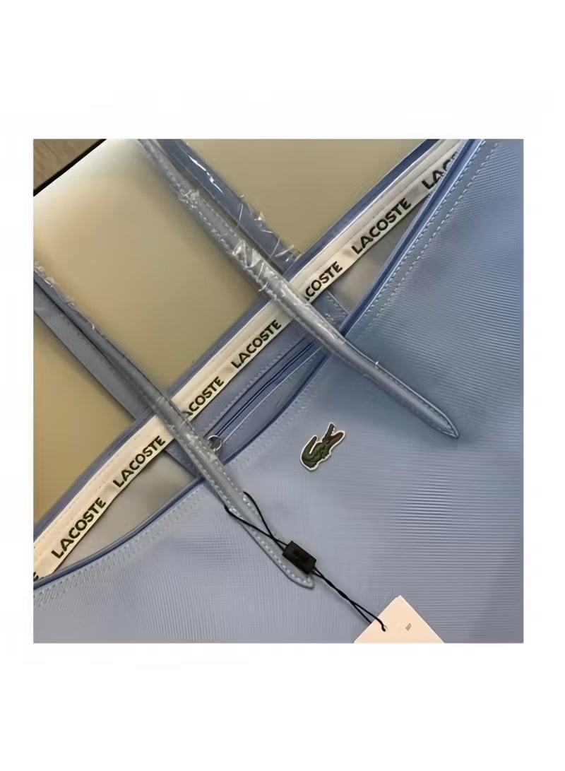 لاكوست خواتین کا بڑا 12.12 کانسیپٹ زپ ٹوٹ بیگ، خواتین کا ہینڈ ہیلڈ شولڈر بیگ، فیشن ورسٹائل بڑی صلاحیت والا بیگ، خواتین کا شاپر ٹوٹ بیگ، 45 سینٹی میٹر * 30 سینٹی میٹر * 12 سینٹی میٹر-نرم نیلا - Image 5