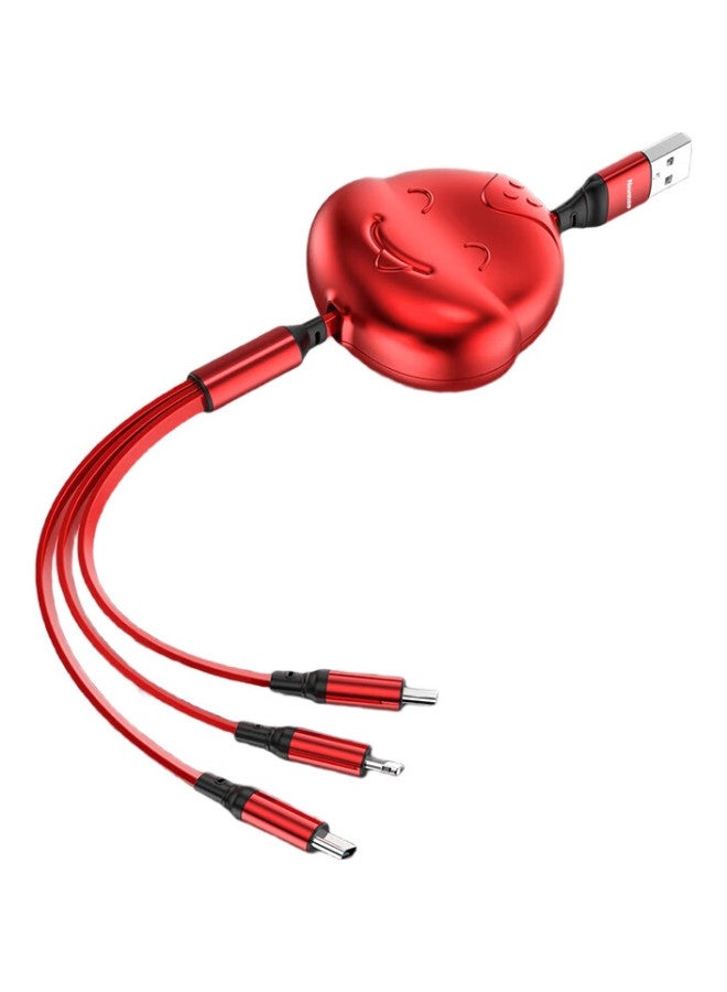 Newmine (Newmine) Cute Snake 3-In-1 Charging Cable With 22.5W Fast Charger, One-To-Three Phone Car Charger 【Year Of The Snake New Edition】 - Image 1