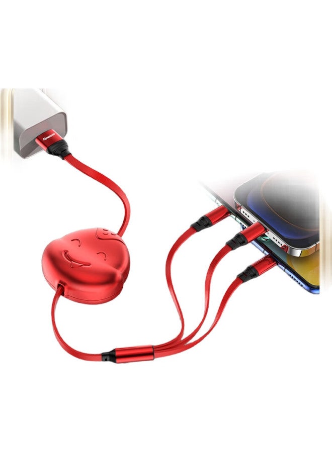 Newmine (Newmine) Cute Snake 3-In-1 Charging Cable With 22.5W Fast Charger, One-To-Three Phone Car Charger 【Year Of The Snake New Edition】 - Image 2