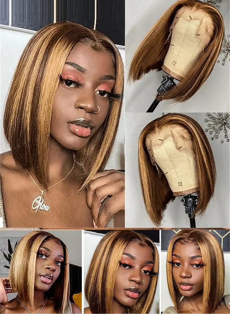 إستيل شعر مستعار صغير بدانتيل أمامي للنساء، طويل وقصير ومجعد ومستقيم، شعر مستعار للسيدات، شعر مستعار يومي للحفلات، شعر مستعار قصير مستقيم، بوبو 4 24 - Image 3