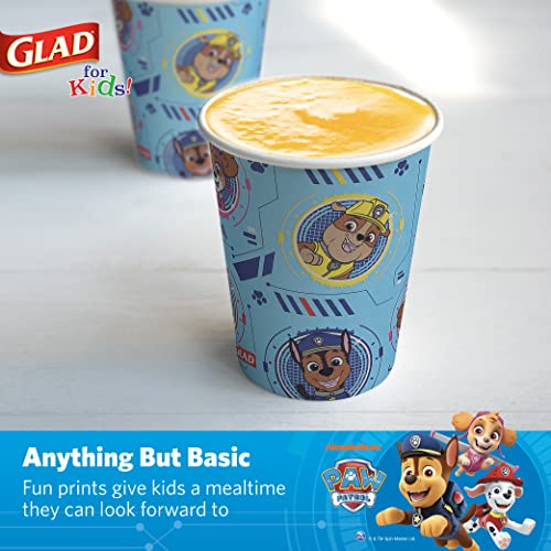 Glad for Kids Paw Patrol Disposable Paper Cups, Core Pups Blue - Heavy Duty, Soak Proof Kid-Friendly Drinking Cups for Everyday Use, 9 Ounce, 20 Count - Image 4