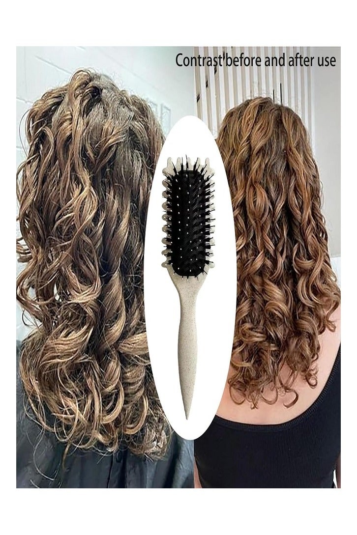 Curl Defining Brush Hair Brush for Combing and Shaping Men's and Women's Curls to Reduce Pulling, Nylon Bristles, Oblong, Flexible, Curl Enhancing, Unisex - Image 5