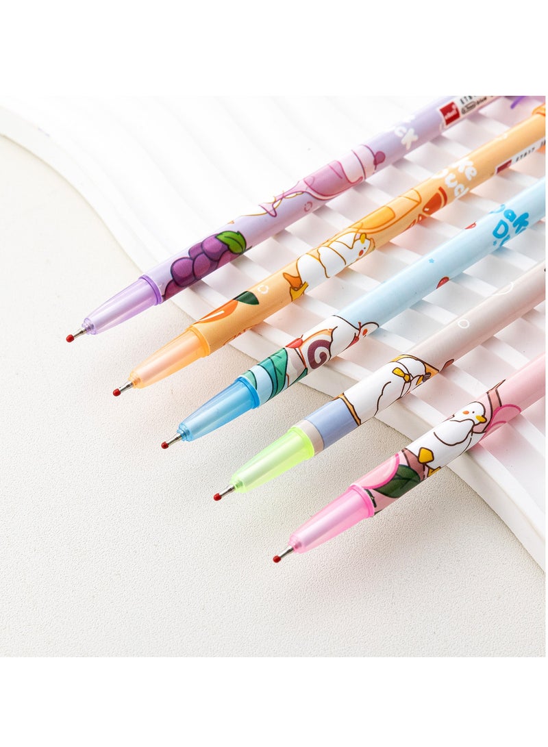 أقلام حبر جاف فاخرة، 50 قلمًا - أقلام برأس فضي نيكل، 0.7 مم، أقلام حبر جاف كرتونية متعددة الألوان (حبر أزرق) - view 3