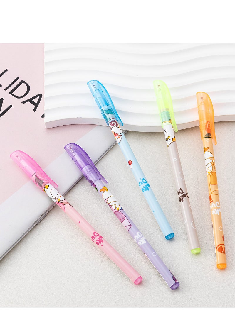 أقلام حبر جاف فاخرة، 50 قلمًا - أقلام برأس فضي نيكل، 0.7 مم، أقلام حبر جاف كرتونية متعددة الألوان (حبر أزرق) - view 2