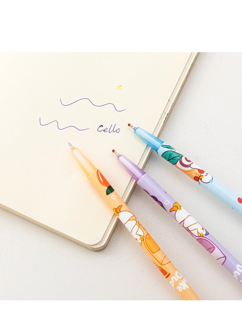 أقلام حبر جاف فاخرة، 50 قلمًا - أقلام برأس فضي نيكل، 0.7 مم، أقلام حبر جاف كرتونية متعددة الألوان (حبر أزرق) - view 5