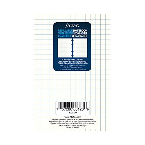 FILOFAX دفاتر فيلوفاكس جيب ريفيل رباعي، قابل للتحريك، 5 1/2 × 3 1/2 بوصة، 32 ورقة كريمية تناسب دفاتر فيلوفاكس القابلة للتعبئة (B122905U) - Image 2