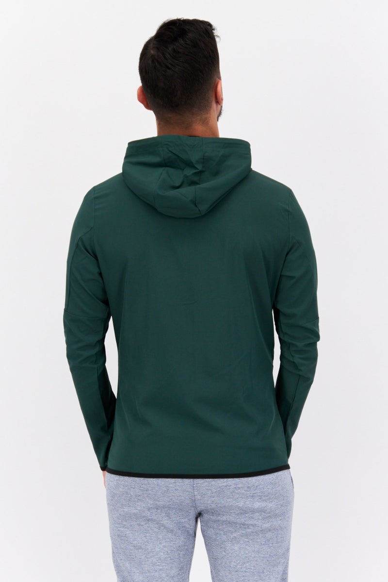 TapouT Men Sportswear Fit Long Sleeve Training Windbreak Jacket, Green - Image 3