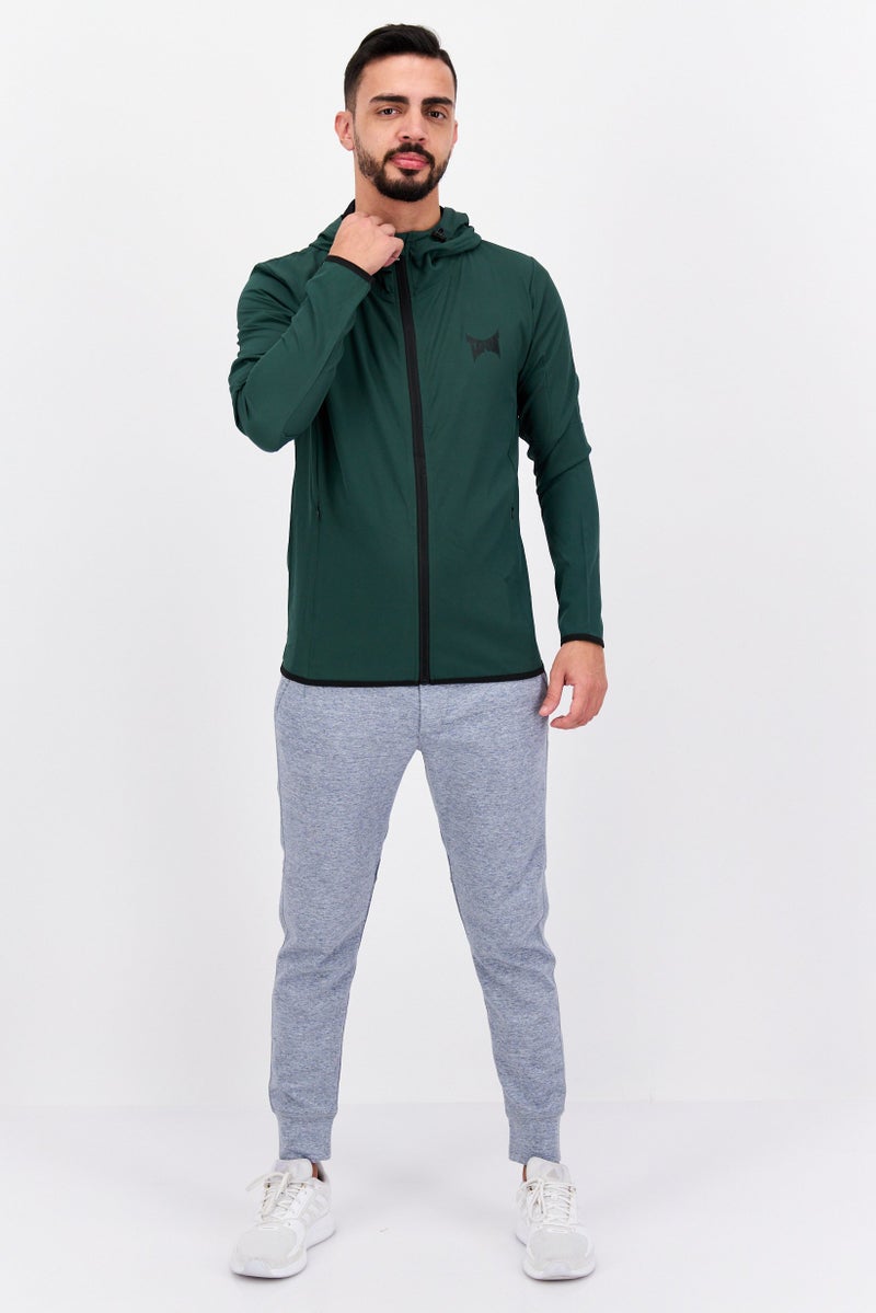 TapouT Men Sportswear Fit Long Sleeve Training Windbreak Jacket, Green - Image 4