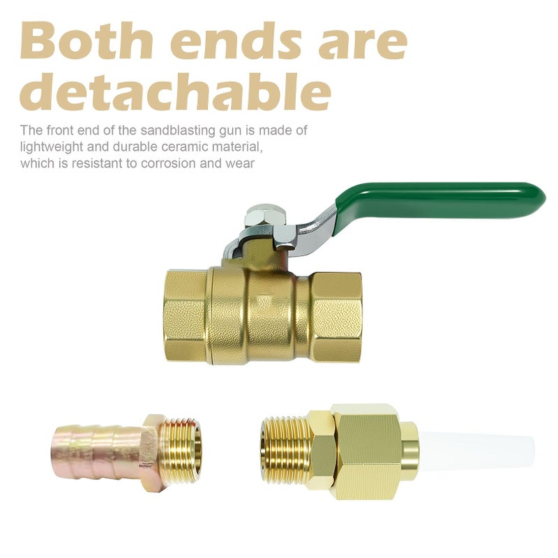Modern Ceramic Nozzle Sandblaster Kit with 3 Replacement Tips for Rust Removal - Image 4