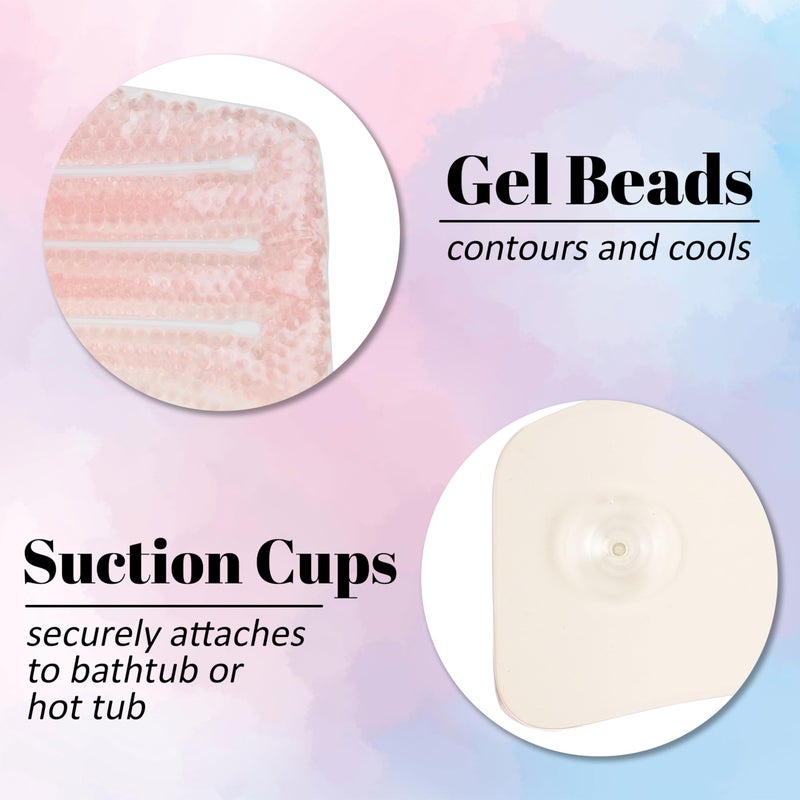 Expressions Spa Pillow with Glitter Gel - 1pc Cooling Spa Pillow for Bathtub and Hot Tub Relaxation | Luxury Bath Products & Spa Accessories for Women - Image 3