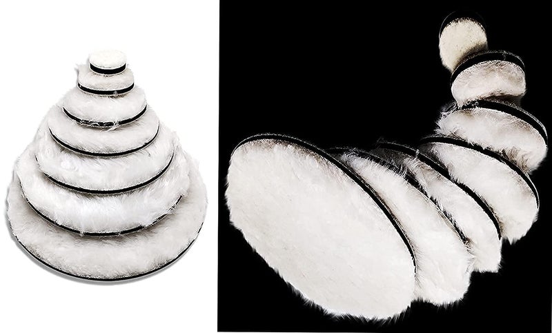 DIY Crafts 1 Pc, 4"inch Fur Felt Pad Only, Fur Felt Pad Only Wool For Drill Thread Sucker Wool Cleaning Polishing Sponge Buffing Universal Nut M10/14 With Fel (1 Pc, 4"inch Fur Felt Pad Only) - Image 3