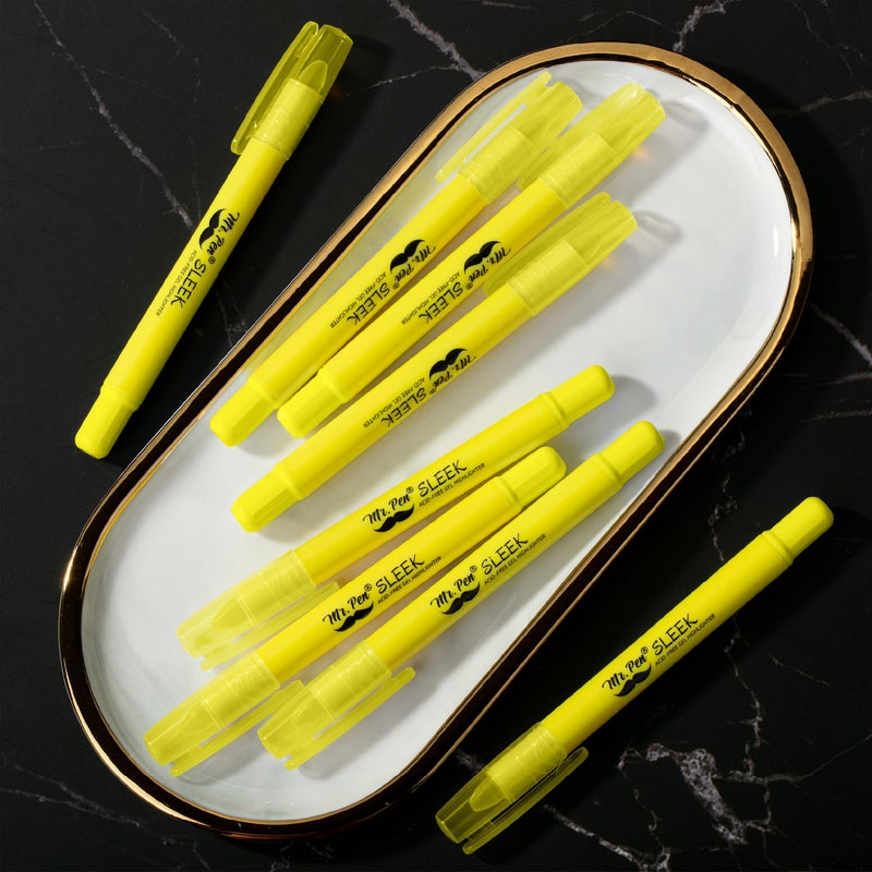Mr. Pen- No Bleed Gel Bible Highlighters, Yellow, Pack of 8 - Image 5