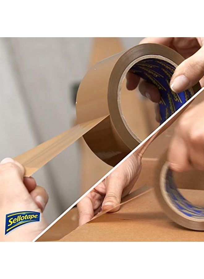 Sellotape Parcel Tape, Brown Tape For Packing, High-Strength Packaging Tape For Professional & Office Use, Packing Tape For Heavy Loads, Diy, 48Mmx50M - Image 4