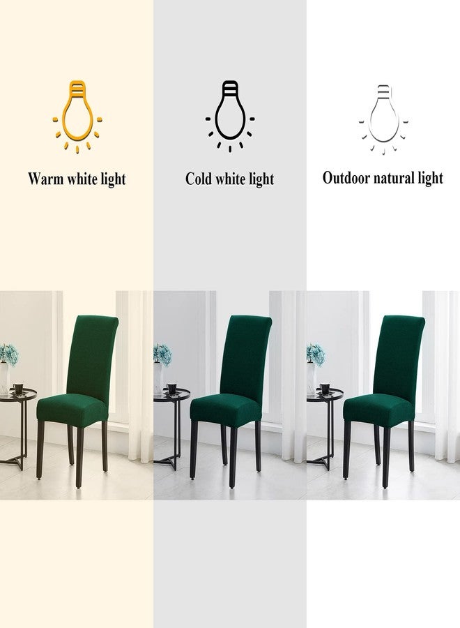 Joccun Chair Covers for Dining Room Set of 8, Dining Chair Slipcovers Stretch Dining Room Chair Covers Seat Protector,Washable Parsons Chair Cover for Home,Hotel,Banquet(Hunter,8 Pack) - Image 3