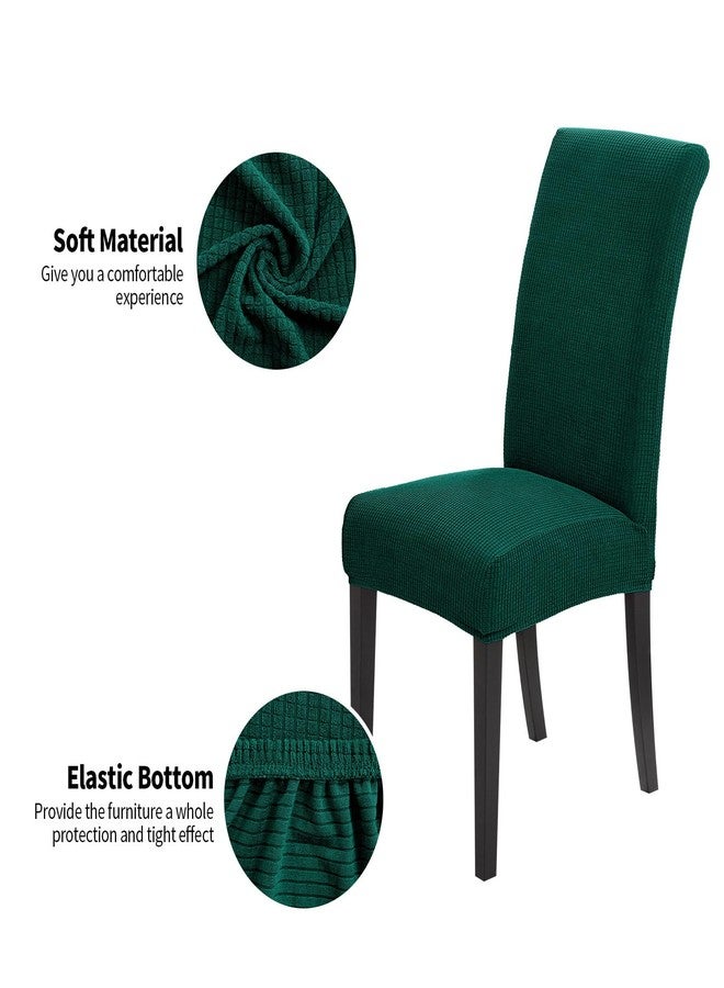 Joccun Chair Covers for Dining Room Set of 8, Dining Chair Slipcovers Stretch Dining Room Chair Covers Seat Protector,Washable Parsons Chair Cover for Home,Hotel,Banquet(Hunter,8 Pack) - Image 4
