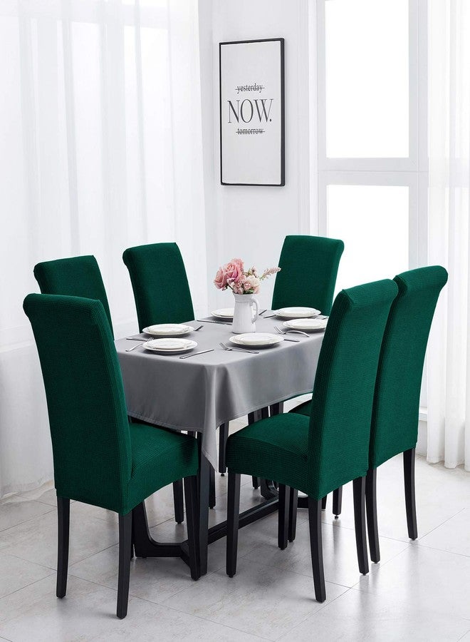 Joccun Chair Covers for Dining Room Set of 8, Dining Chair Slipcovers Stretch Dining Room Chair Covers Seat Protector,Washable Parsons Chair Cover for Home,Hotel,Banquet(Hunter,8 Pack) - Image 5