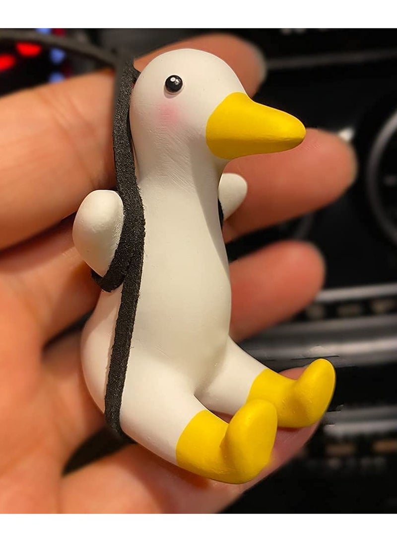 Excefore Swing Duck, Car Mirror Hanging Pendant Decor Interior Rearview Mirrors Charms Ornament Car Flying Duck Hanging Ornament Auto Mirror Decoraction Accessories - Image 4