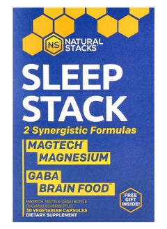 Natural Stacks Sleep Stack 2 Bottles 15 Vegetarian Capsules Each 