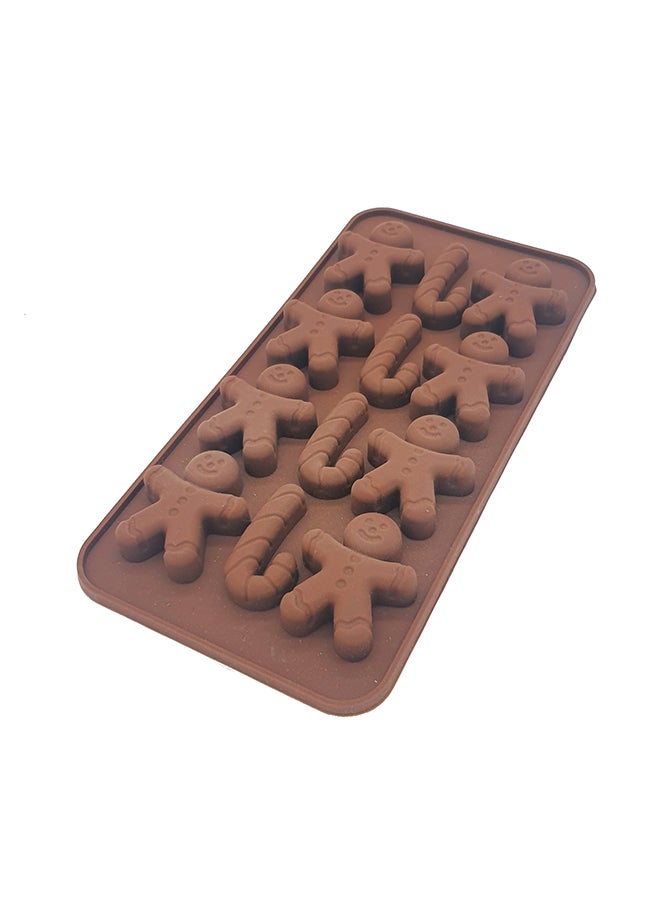 12-Slot Chocolate Mould Brown 21cm - Image 1
