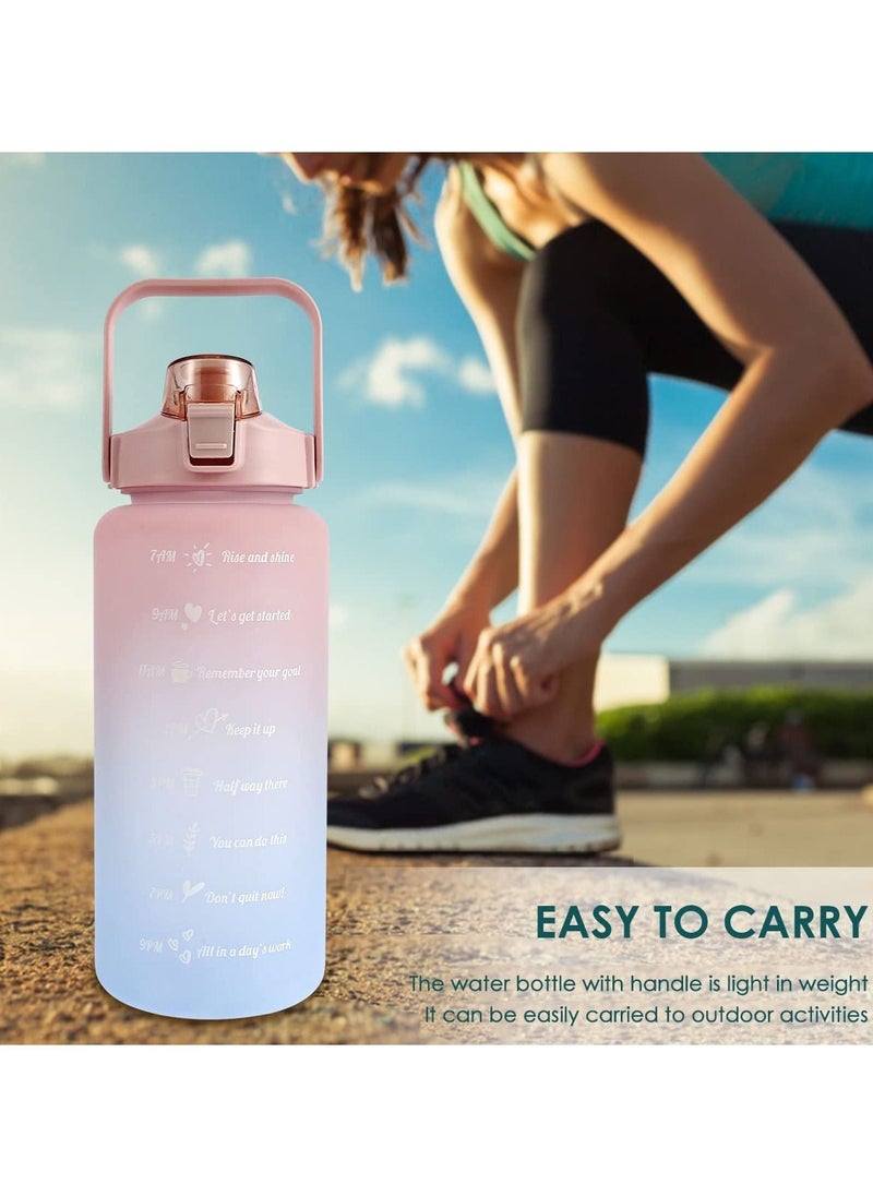 Cool Baby - 2L Sports Water Bottle With Straw And Handle Motivational with Time & Capacity Marker - Image 1