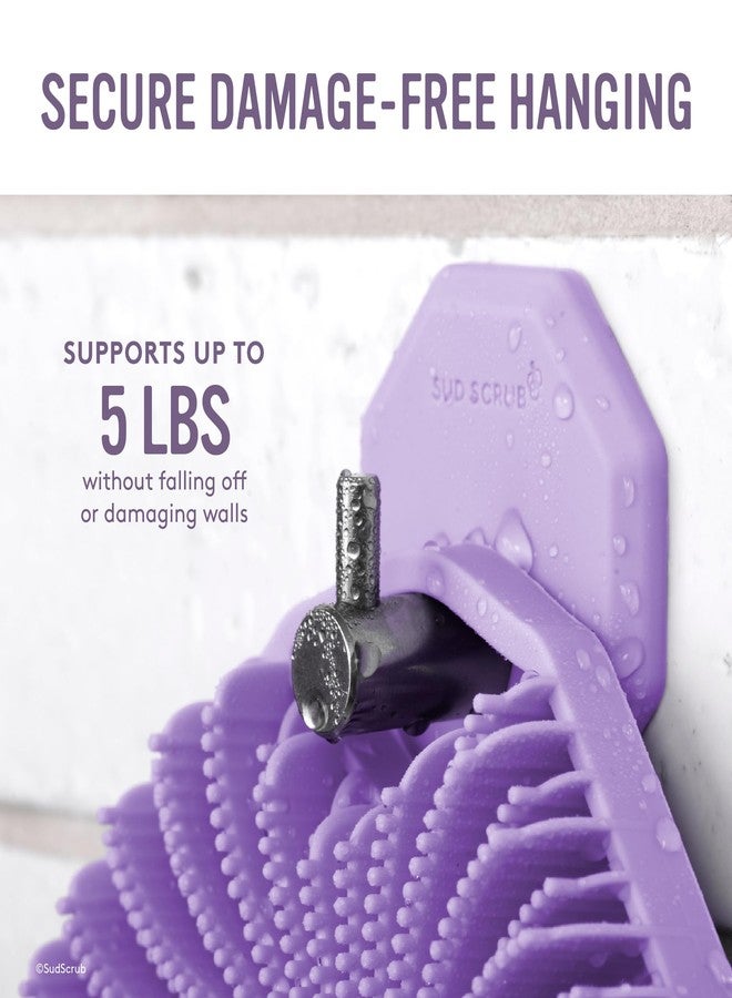Sud Scrub® Body Scrubber + Shower Hook Set (Purple) - Image 3