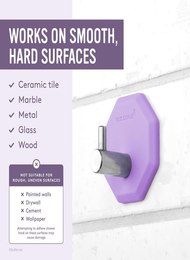 Sud Scrub® Body Scrubber + Shower Hook Set (Purple) - Image 5