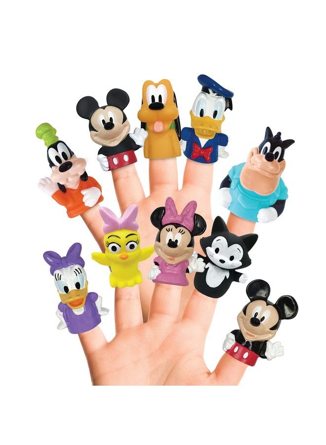 ginsey Disney Mickey & Friends 10 Piece Finger Puppet Party Favors Educational Bath Toys Story Time Beach Toys Playtime - Image 2