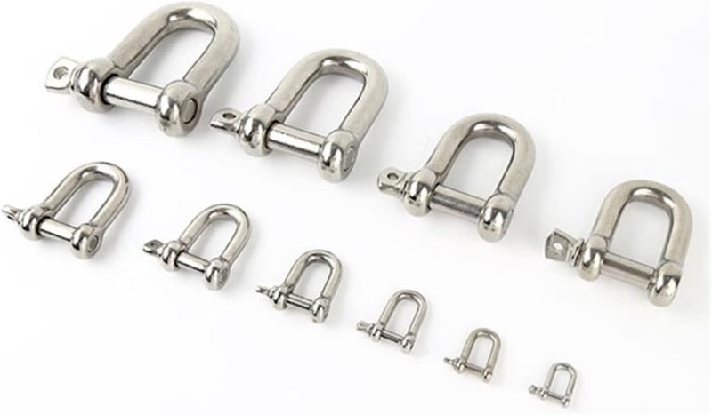 D-Shackle M4 M5 M6 M8 M10 M12 Stainless Steel Straight D Shackle Short Breaking D Rigging Shackle Hooks Boat Rigging Hardware(M12 (1pcs)) - Image 3
